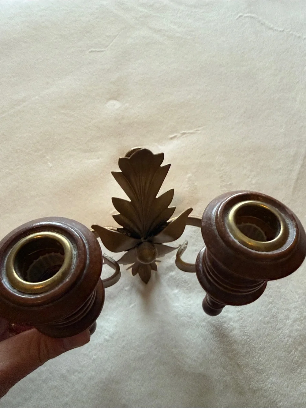 Vintage-Style Brown and Gold Wall Sconce - Home Wall Decor